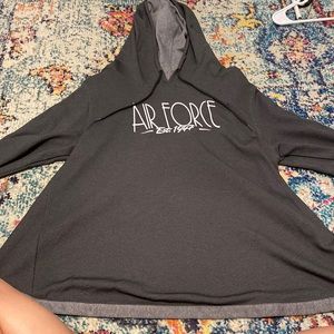 Air Force hoodie with cut back